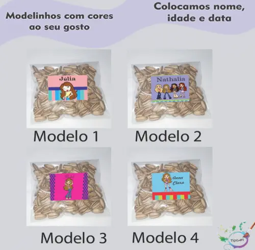 Saquinho Personalizado com Semente Girassol/bratz