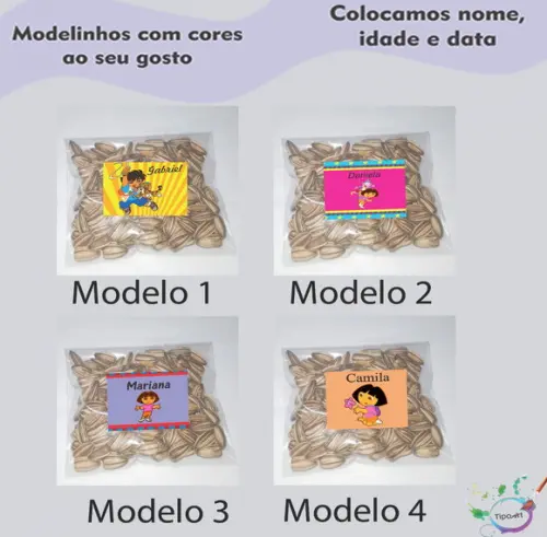 Saquinho Personalizado com Semente Girassol/dora