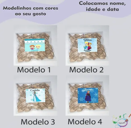Saquinho Personalizado com Semente Girassol/frozen