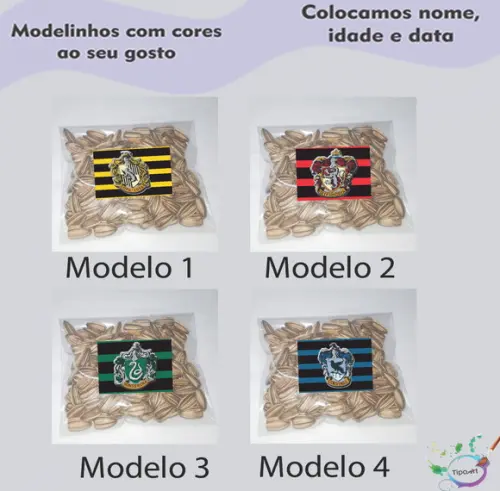 Saquinho Personalizado com Semente Girassol/hogwarts