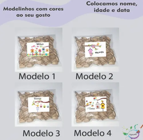 Saquinho Personalizado com Semente Girassol/jardim
