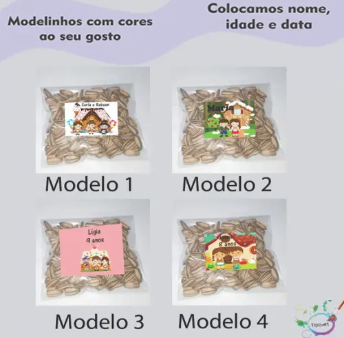 Saquinho Personalizado com Semente Girassol/joão e Maria