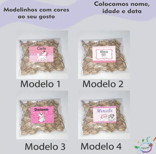 Saquinho Personalizado com Semente Girassol/marie