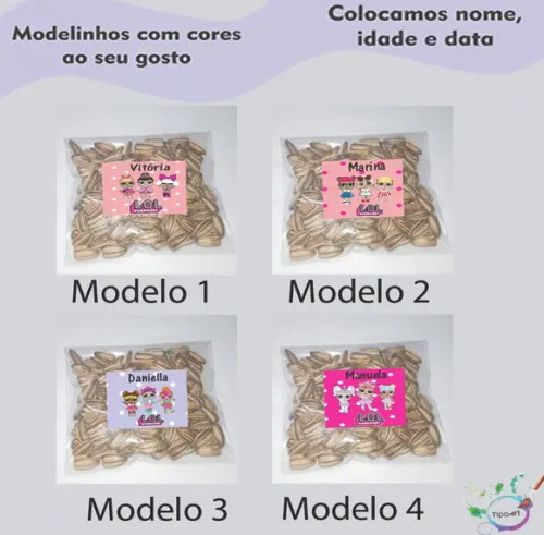 Saquinho Personalizado com Semente Girassol/lol