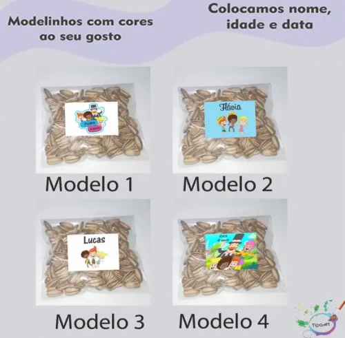 Saquinho Personalizado com Semente Girassol/mundo Bita