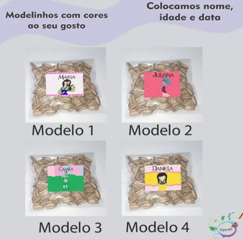 Saquinho Personalizado com Semente Girassol/mulan