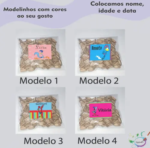 Saquinho Personalizado com Semente Girassol/papaleguas