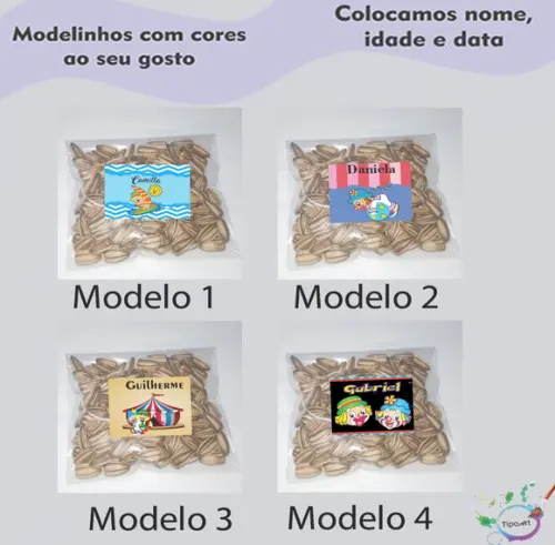 Saquinho Personalizado com Semente Girassol/patatí Patatá