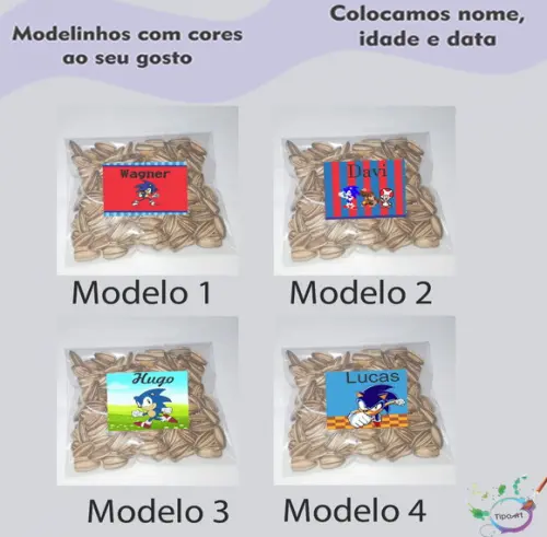 Saquinho Personalizado com Semente Girassol/sonic