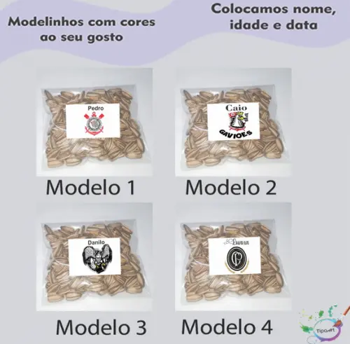 Saquinho Personalizado com Semente Girassol/timão