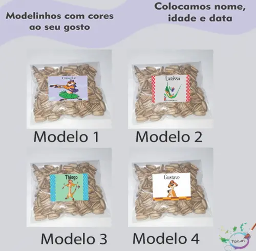 Saquinho Personalizado com Semente Girassol/timão