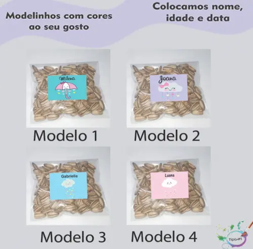 Saquinho Personalizado com Sementel/chuva de Amor