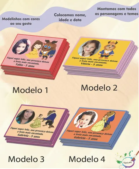 Tag com Foto-bela e a Fera-7x5