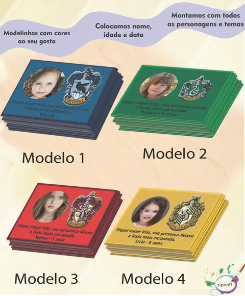 Tag com Foto-brasões Hogwarts 7x5