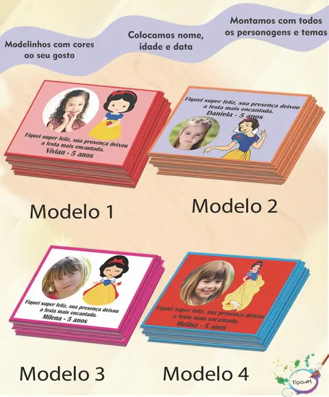 Tag com Foto-branca de Neve-7x5