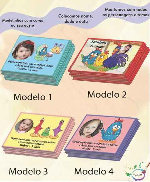 Tag com Foto-galinha Pintadinha-7x5