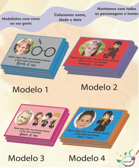 Tag com Foto-harry Potter-modelo 1-7x5