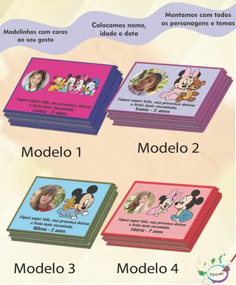 Tag com Foto-mickey Baby- 7x5
