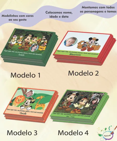 Tag com Foto-mickey Safari-7x5