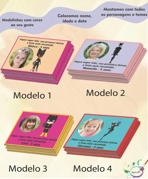 Tag com Foto-mulher Gato-7x5
