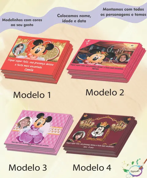 Tag com Foto-minnie Realeza-7x5