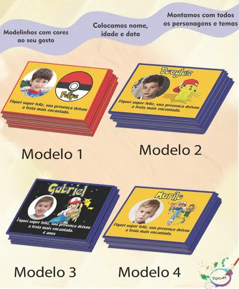 Tag com Foto-pokemon-7x5