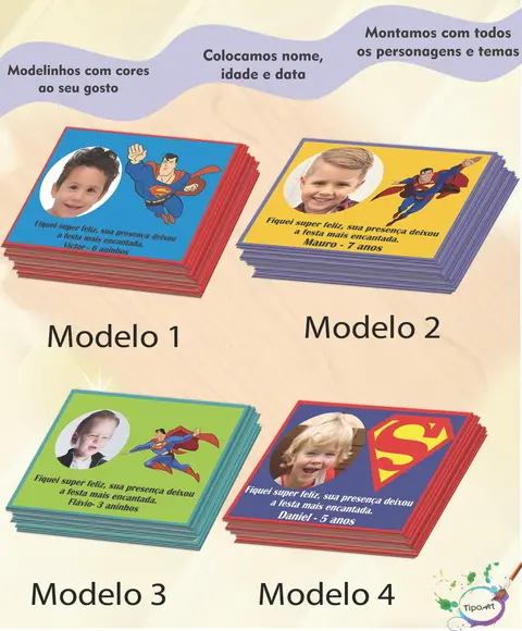 Tag com Foto-super Homem-7x5