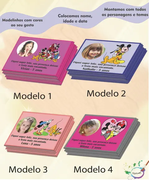 Tag com Foto-turma do Mickey-7x5