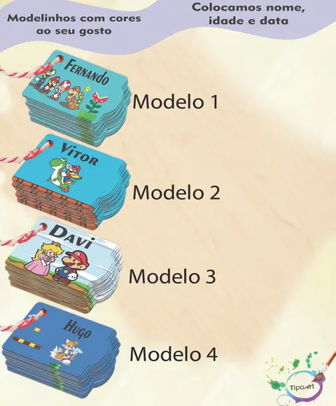 Tag Especial(com Cordão)-mario Bros