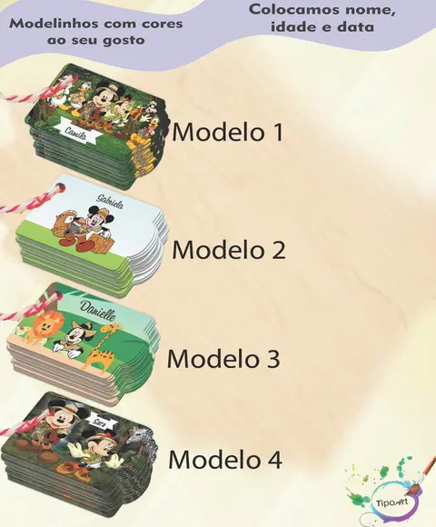 Tag Especial(com Cordão)-mickey Safari