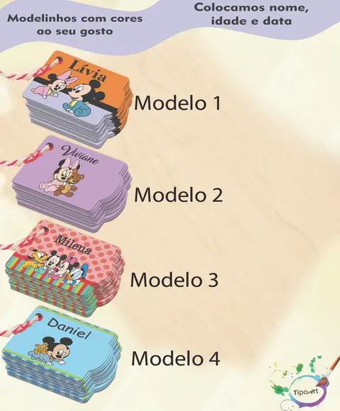 Tag Especial(com Cordão)-mickey Baby