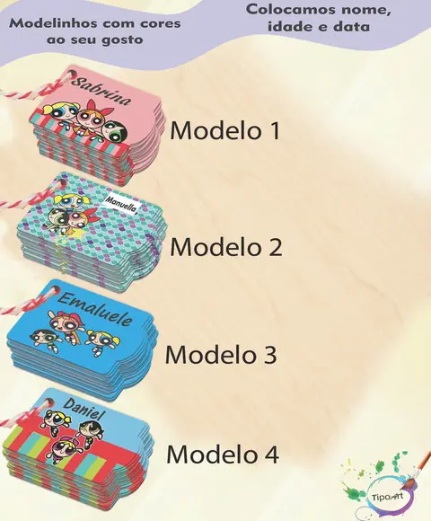 Tag Especial(com Cordão)-menina Super Poderosas