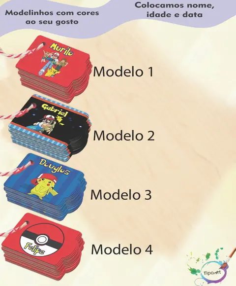 Tag Especial(com Cordão)-pokemon