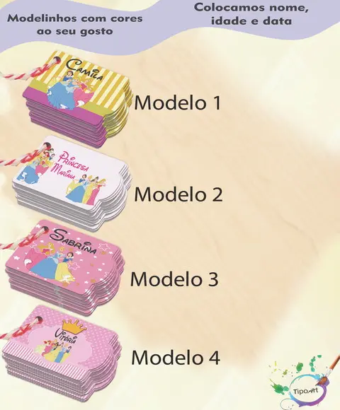 Tag Especial(com Cordão)-princesas