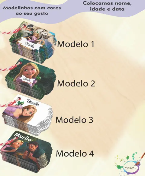 Tag Especial(com Cordão)-rapunzel