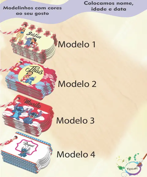 Tag Especial(com Cordão)-stitch e Lilo