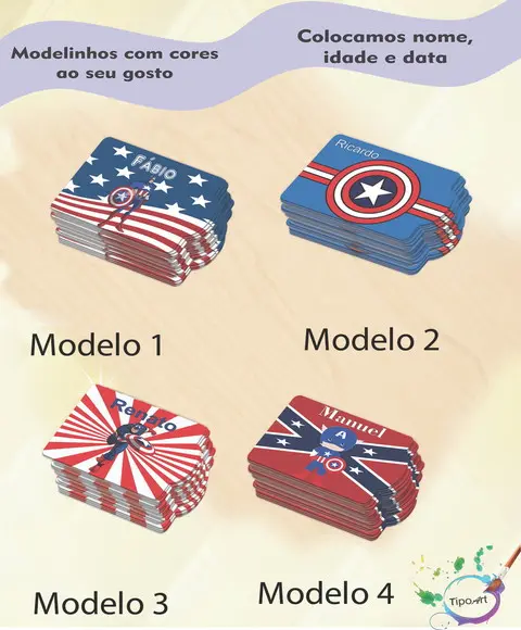 Tag Especial(sem Cordão)-capitão America