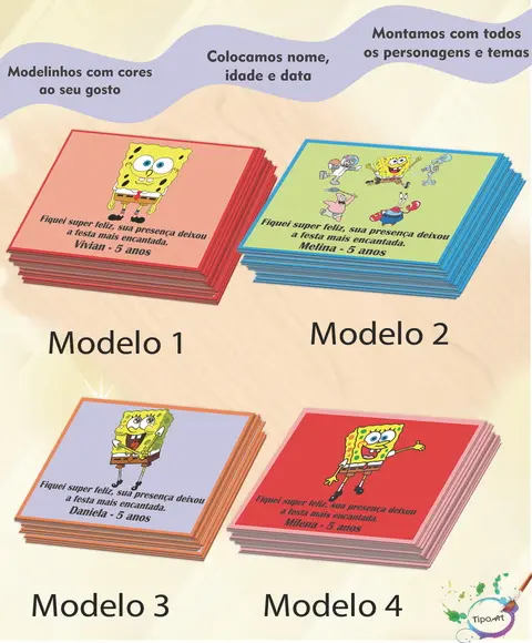 Tag Frente Bob Esponja- 7x5
