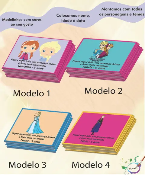 Tag Frente Frozen 7x5