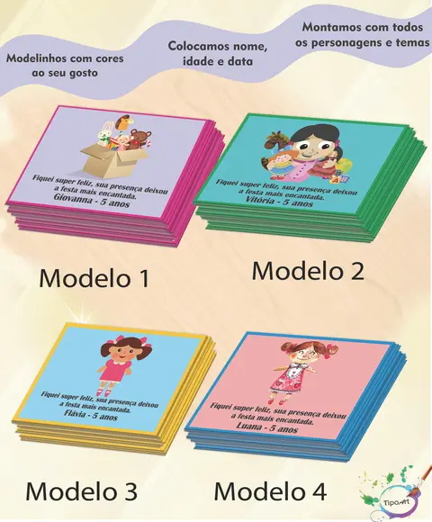 Tag Frente Boneca 7x5