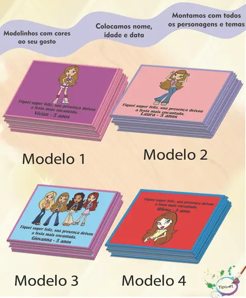 Tag Frente Bratz- 7x5
