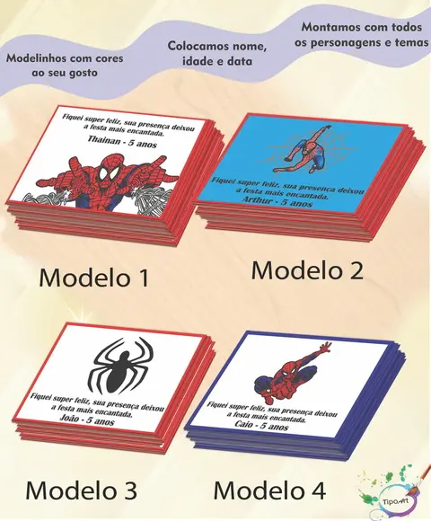 Tag Frente Homem Aranha- 7x5