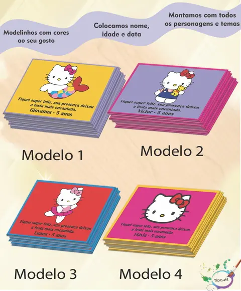 Tag Frente Hello Kitty 7x5