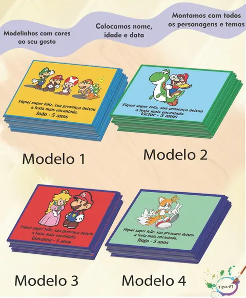 Tag Frente Mario Bros- 7x5