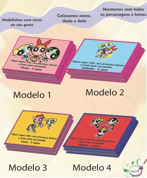Tag Frente Meninas Super Poderosas- 7x5