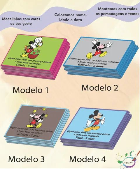 Tag Frente Mickey 7x5