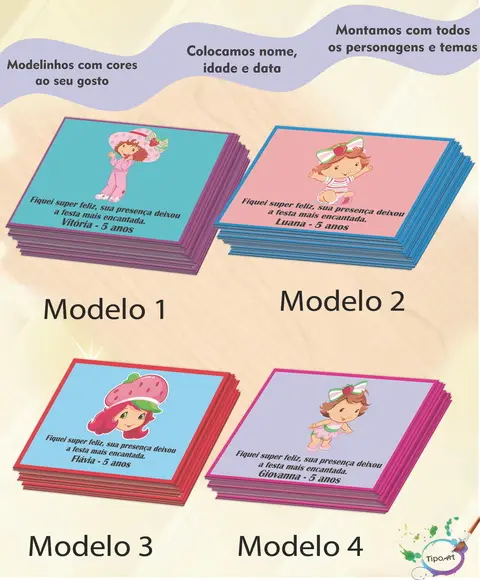 Tag Frente Moranguinho 7x5