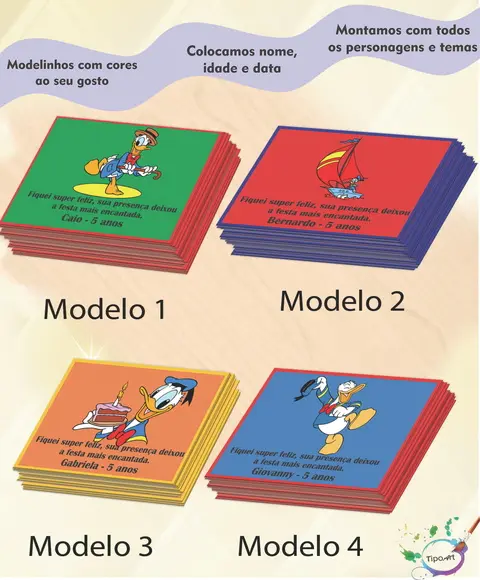 Tag Frente Pato Donald-7x5