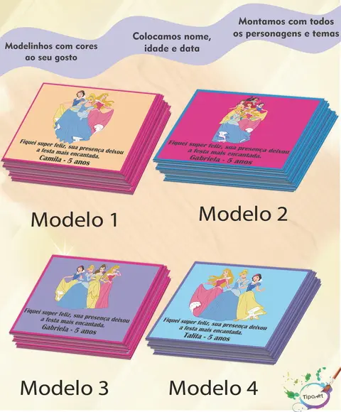 Tag Frente Princesas 7x5