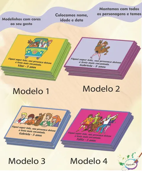 Tag Frente Scooby Doo 7x5